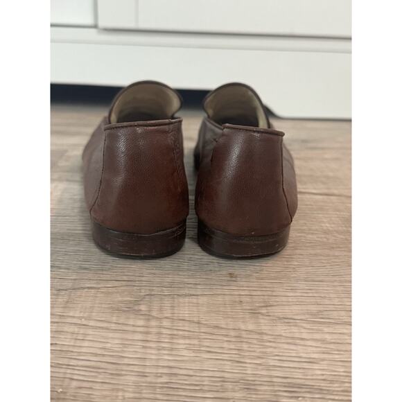 A Testoni Vintage Brown Loafers 8.5 B Leather Slip On Car Driving Shoes main image 6